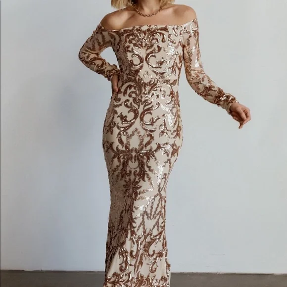 baltic born formal dresses Baltic Born Womens Marseille Embossed Maxi Dress | Green main image 0